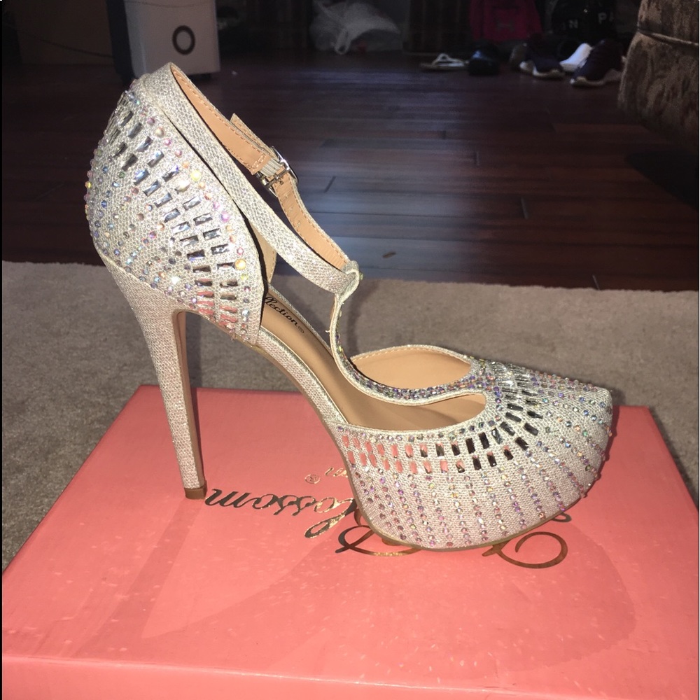 Silver Prom Heels - Picture 3 of 7